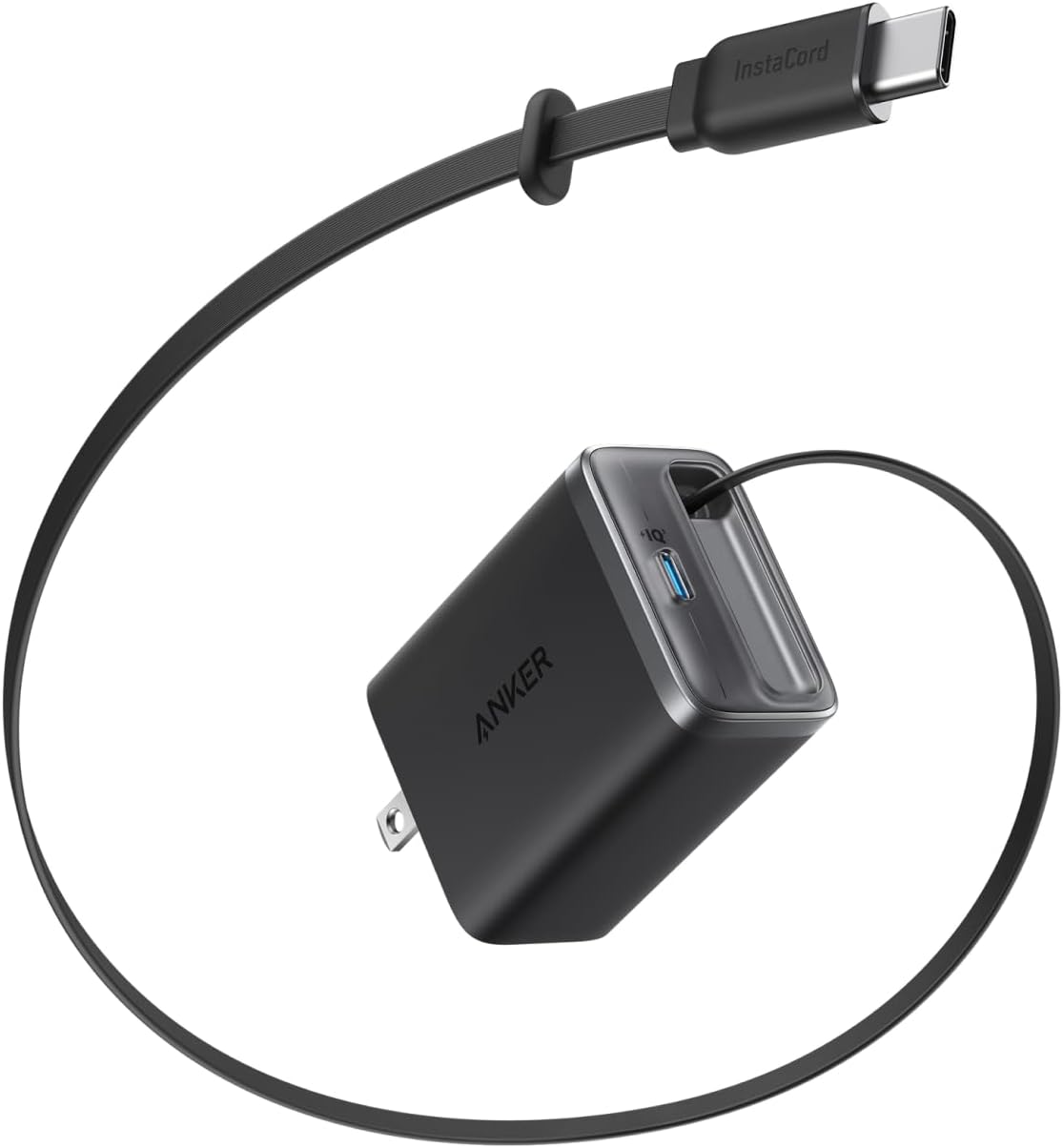 Anker Nano Charger (35W, 巻取り式)|ケーブル一体で忘れ物しない