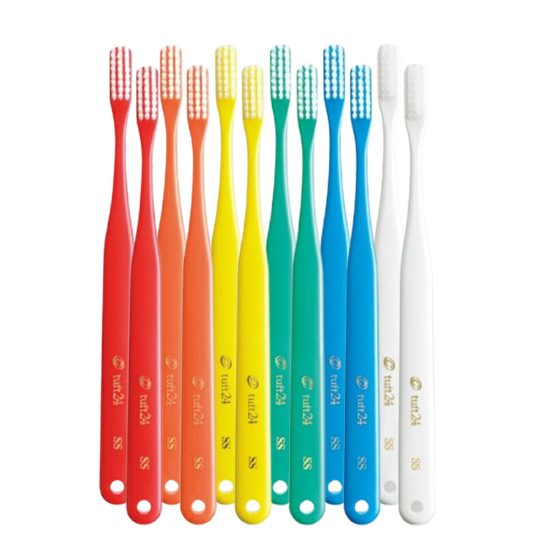 タフト24 歯ブラシ S やわらかめ 10本セット キャップなし 歯科専売品